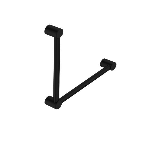 Nero Mecca Care 32mm Ambulant Toilet Grab Rail 90 Degree 450x450mm Matte Black