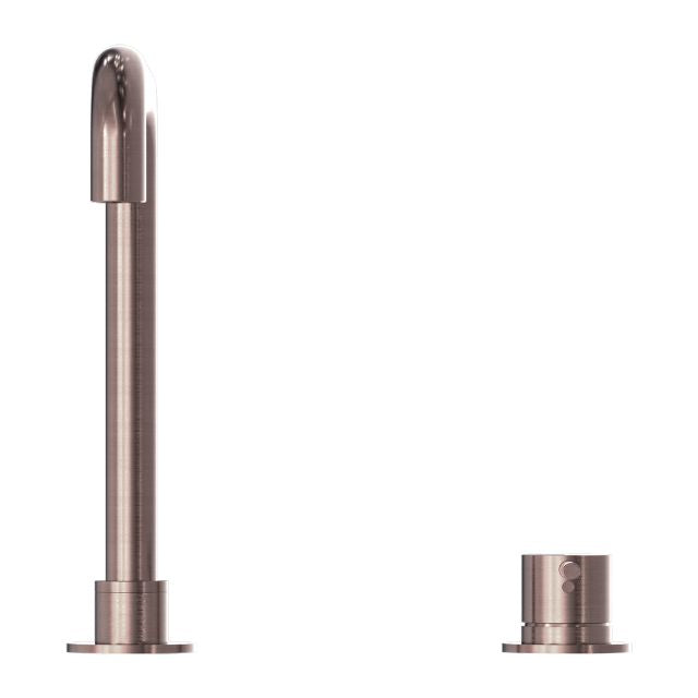 Nero Mecca Hob Basin Mixer Square Swivel Spout Brushed Bronze