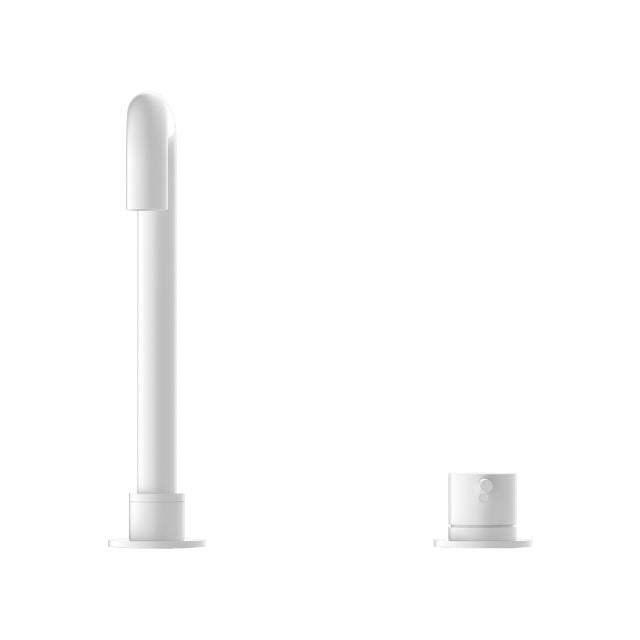 Buy Nero Mecca Hob Basin Mixer with Square Swivel Spout in Matte White NR221901cMW - The Blue Space