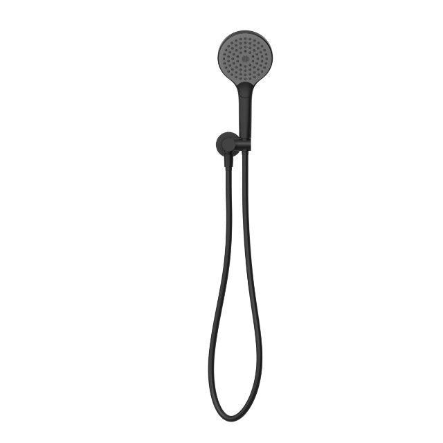 Front View Nero Mecca Shower On Bracket With Air Shower II Matte Black NR221905FMB - The Blue Space