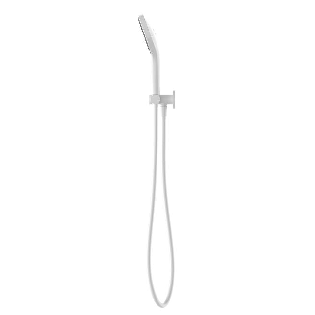 Side View Nero Mecca Shower On Bracket With Air Shower II Matte White NR221905FMW - The Blue Space