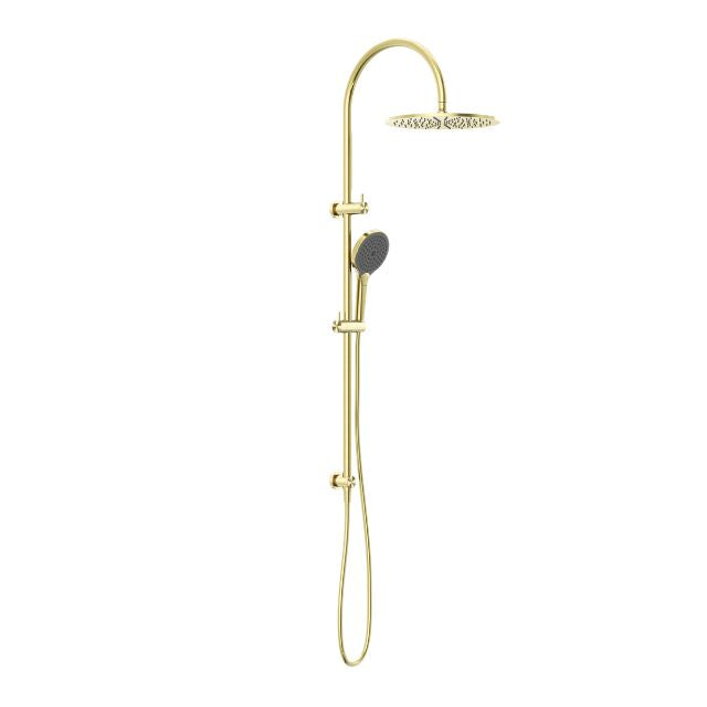 Nero Mecca Twin Shower With Air Shower II Brushed Gold - NR221905HBG - The Blue Space