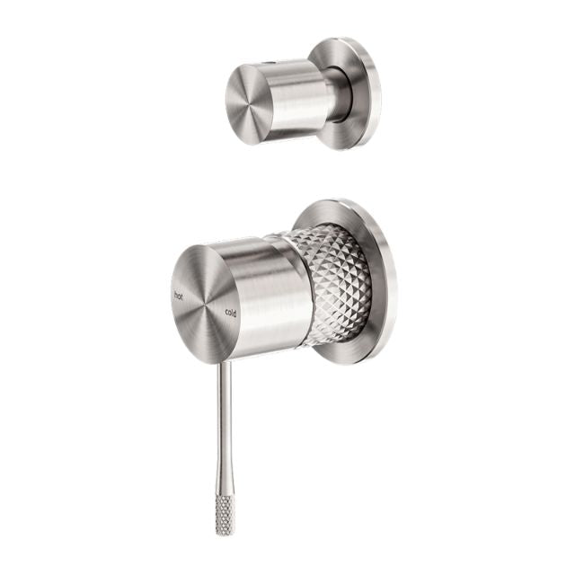 Nero Opal Shower Mixer With Divertor Separate Plate Brushed Nickel