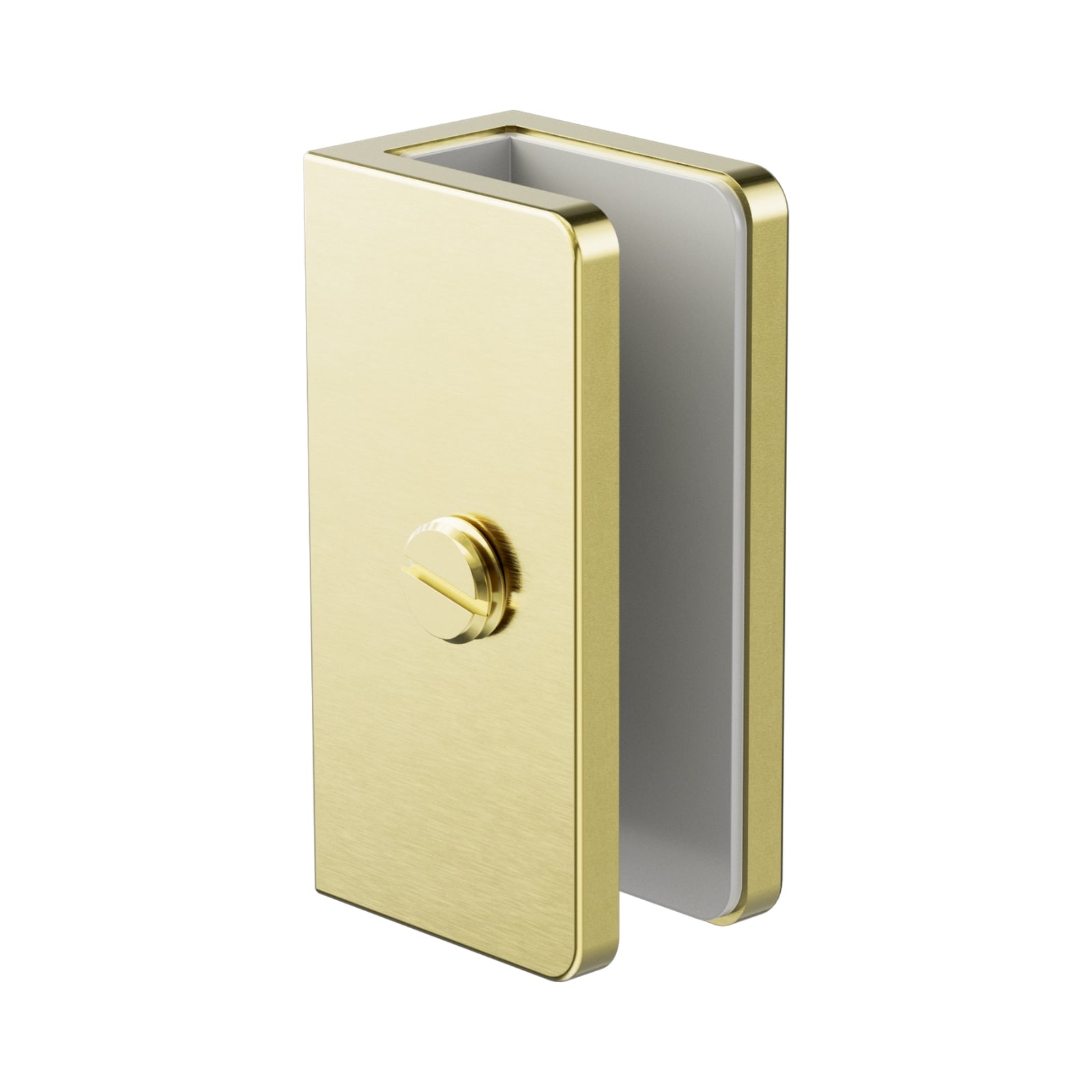 Nero Shower U-Shaped Bracket 10mm Glass Brushed Gold NRSH203aBG - The Blue Space