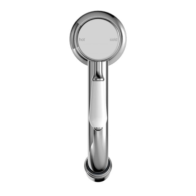 Buy Online Nero York Straight Basin Mixer With White Porcelain Lever Chrome NR692101b01CH - The Blue Space