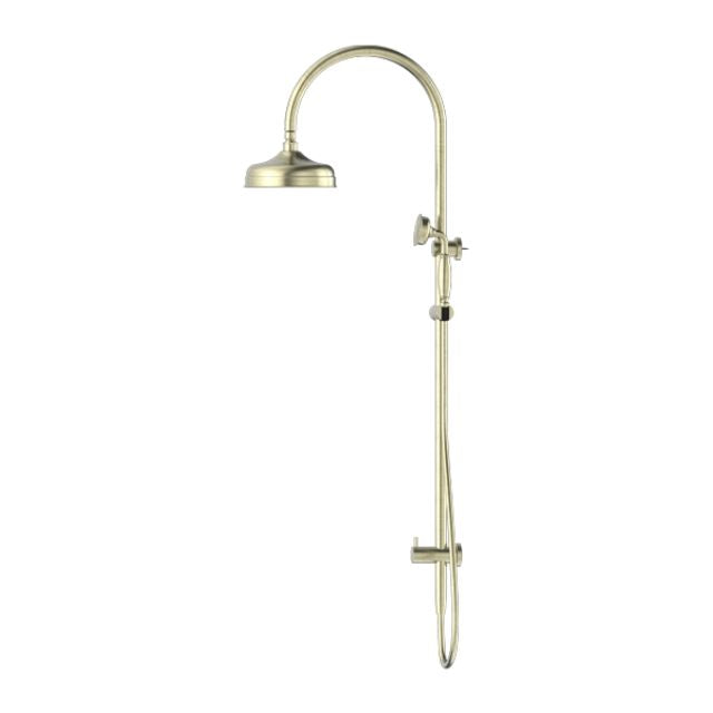 Nero York Twin Shower With Metal Hand Shower Aged Brass