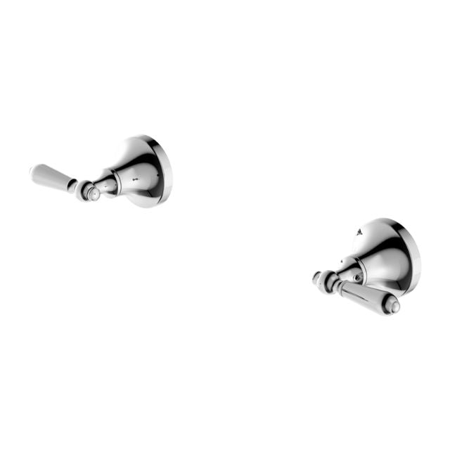 Nero York Wall Top Assemblies With Metal Lever Chrome NR692109b02CH - The Blue Space