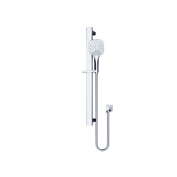 Nero Rain Square 3 Function Rail Shower Chrome | The Blue Space