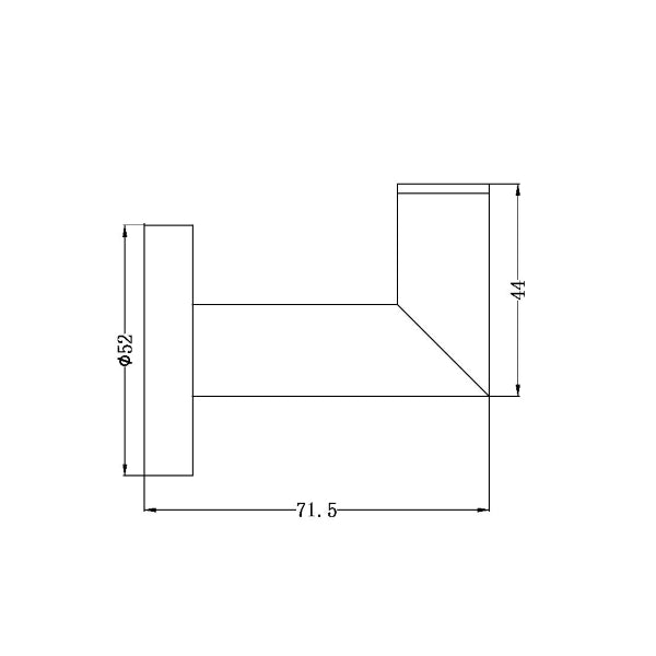 Technical Drawing: Nero Dolce Robe Hook Chrome