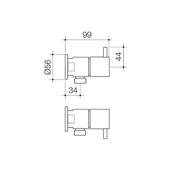 Caroma Coolibah Contemporary Lever Washing Machine Tap Set by Caroma - The Blue Space