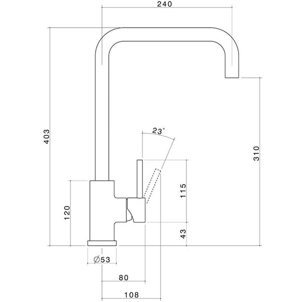 Caroma Compass Alfresco 316 Stainless Steel Sink Mixer by Caroma - The Blue Space