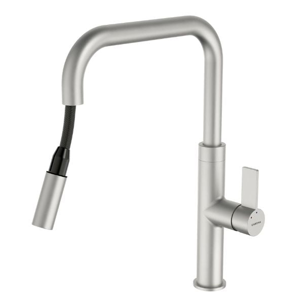 Urbane II Pull Down Sink Mixer in Brushed Nickel by Caroma - The Blue Space