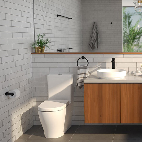 Caroma Cosmo Metal Toilet Roll Holder Matte Black online at The Blue Space