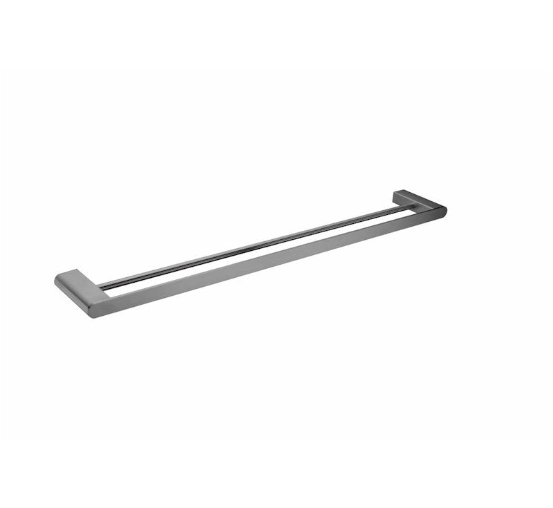 Nero Bianca Double Towel Rail 800mm Gun Metal Grey | The Blue Space