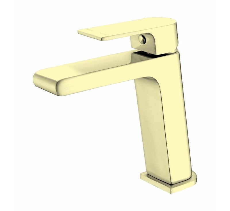 Nero Bianca Basin Mixer Brushed Gold | The Blue Space