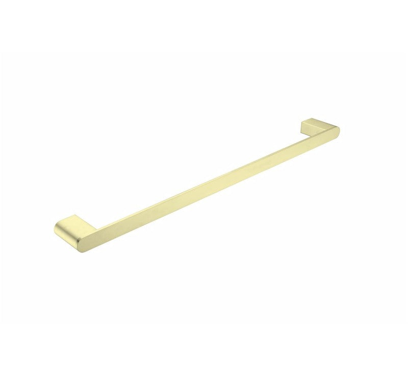Nero Bianca Single Towel Rail 600mm Brushed Gold | The Blue Space