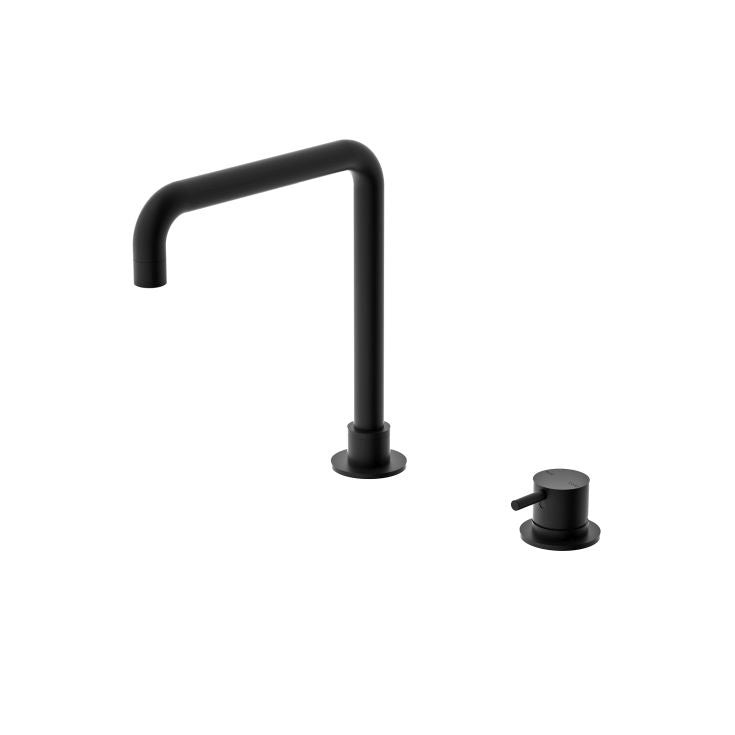Nero Mecca Hob Basin Mixer Square Spout Matte Black | The Blue Space