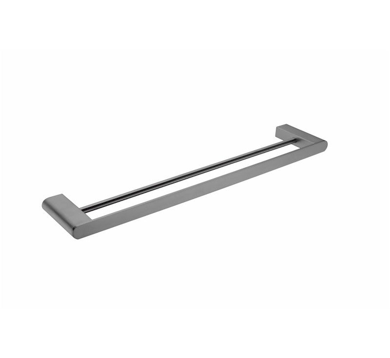Nero Bianca Double Towel Rail 600mm Gun Metal