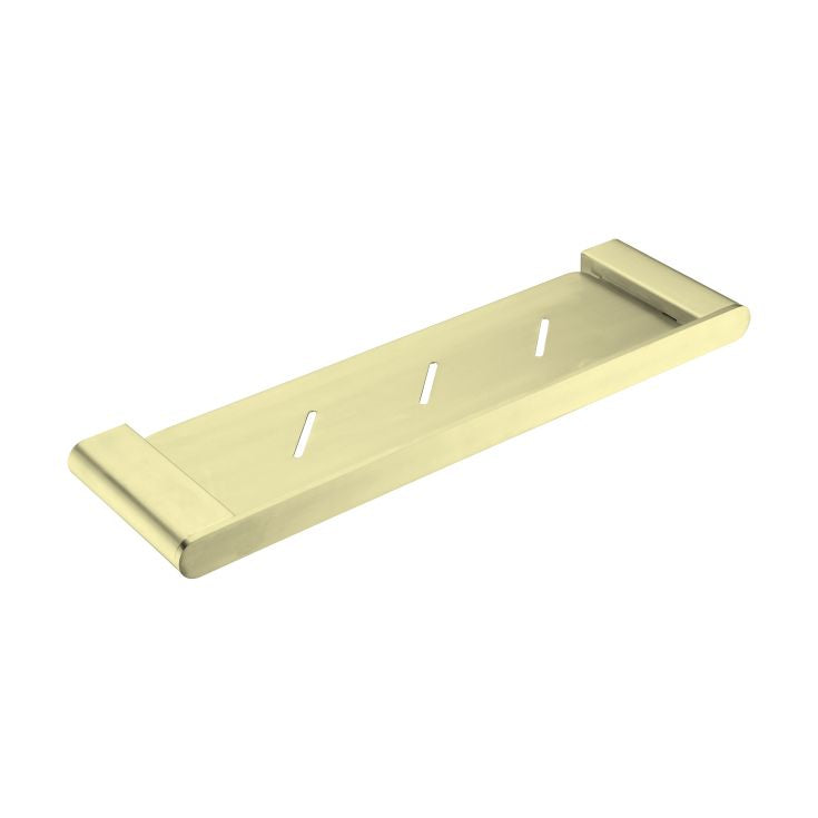 Nero Bianca Shower Shelf Brushed Gold | The Blue Space