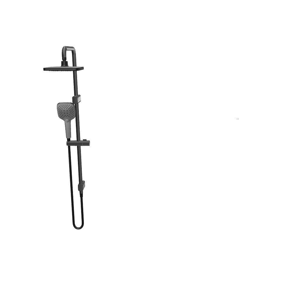 Caroma Luna Multifunction Rail Shower with Overhead Black 3D Model - The Blue Space