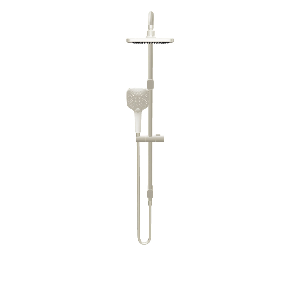 Caroma Luna Multifunction Rail Shower with Overhead Brushed Nickel 3D Model - The Blue Space