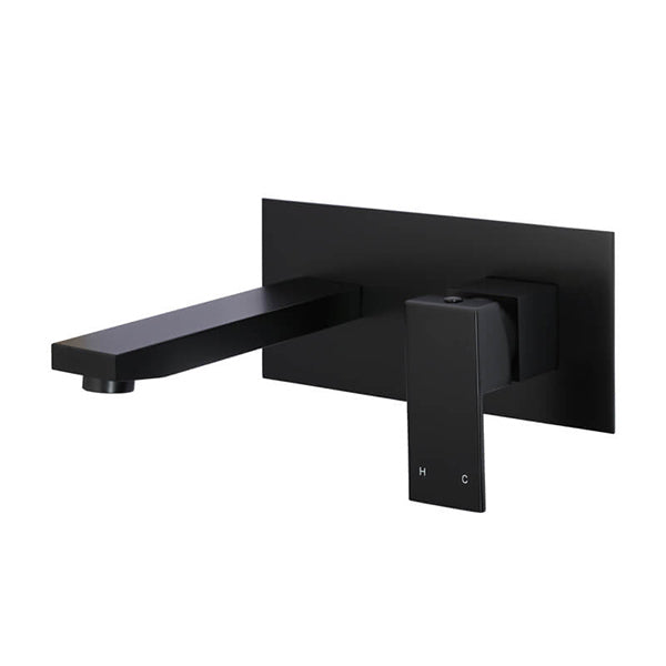 Meir Square Matte Black Spout and Mixer Combination - The Blue Space