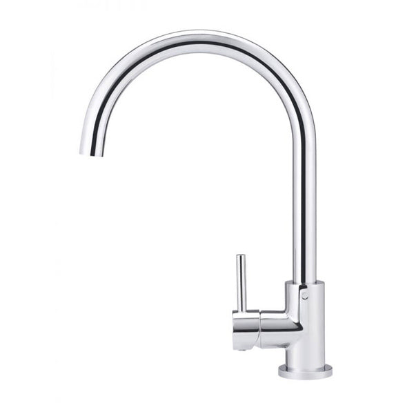 Meir Round Kitchen Mixer - Chrome Side View