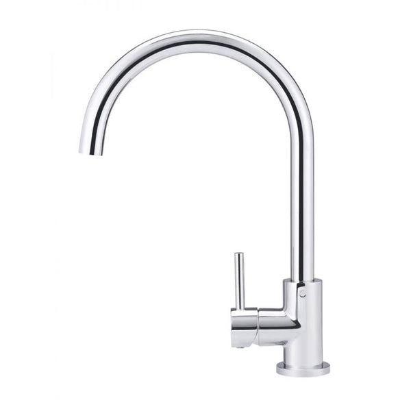 Meir Round Kitchen Mixer - Chrome Side View