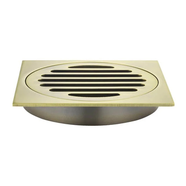 Meir Square Floor Grate Shower Drain 100mm Outlet - Tiger Bronze Gold