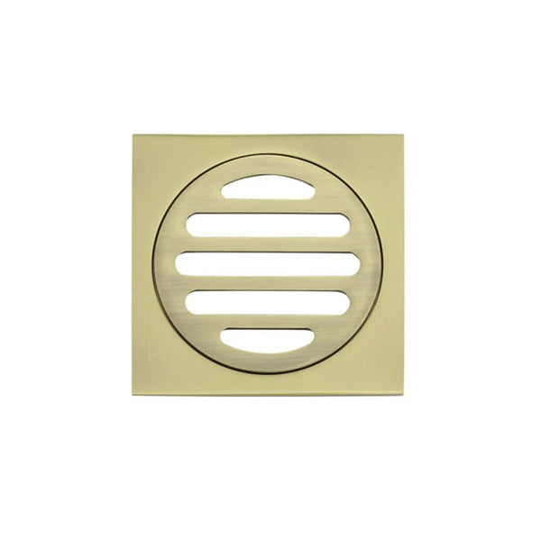 Meir Square Floor Grate Shower Drain 80mm Outlet - Gold online at the Blue Space