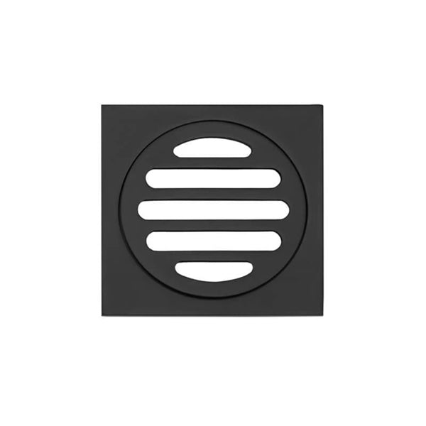 Meir Square Floor Grate Shower Drain 80mm Outlet - Matte Black shower waste