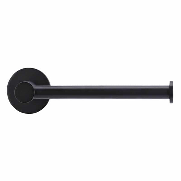 Meir Round Matte Black Toilet Roll Holder - The Blue Space