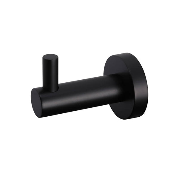 Meir Round Matte Black Robe Hook - The Blue Space