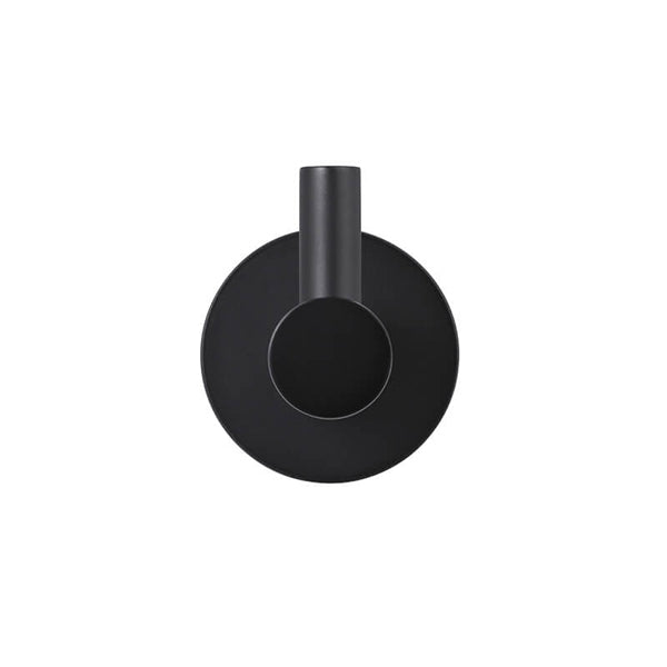 Meir Round Matte Black Robe Hook - The Blue Space