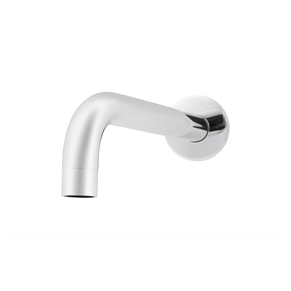Meir Chrome Round Curved Wall Spout 200mm - The Blue Space