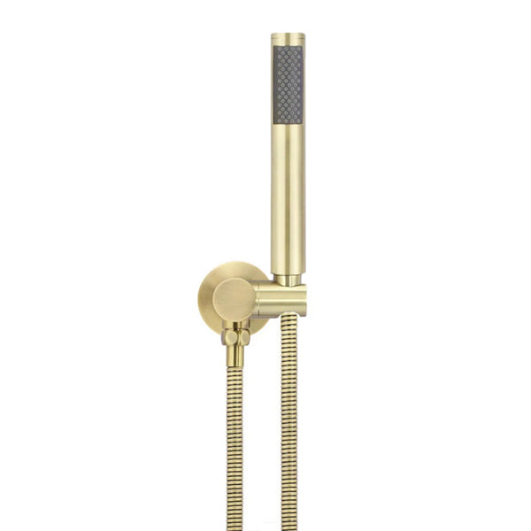 Meir Round Hand Shower on Bracket - Brushed Gold online at The Blue Space