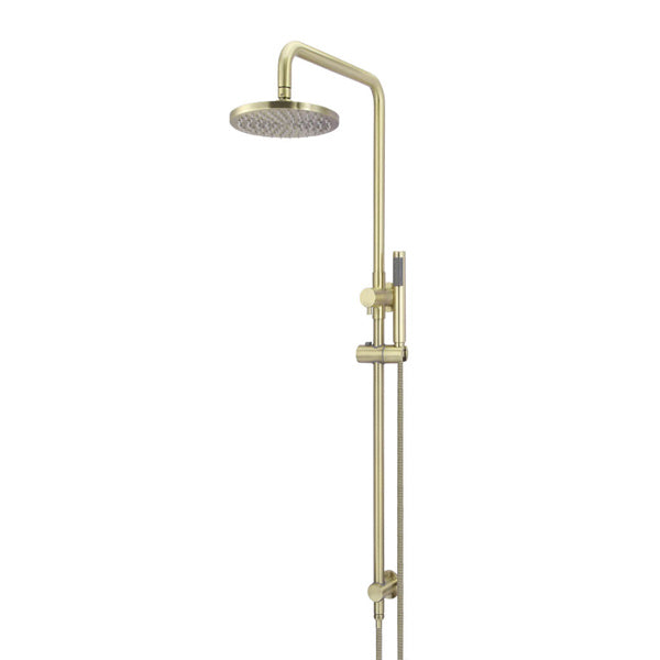 Meir Round 2-in-1 Tiger Bronze Shower Rail Set