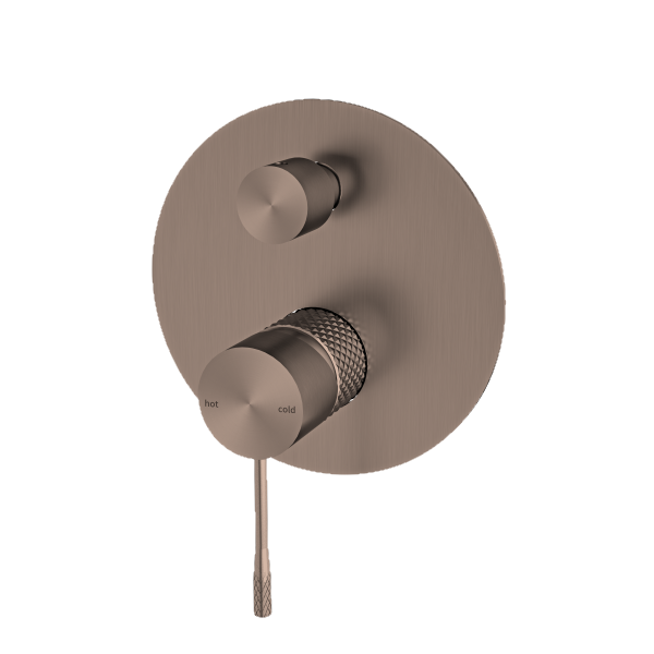 Opal Shower Mixer With Divertor Brushed Bronze | The Blue Space
