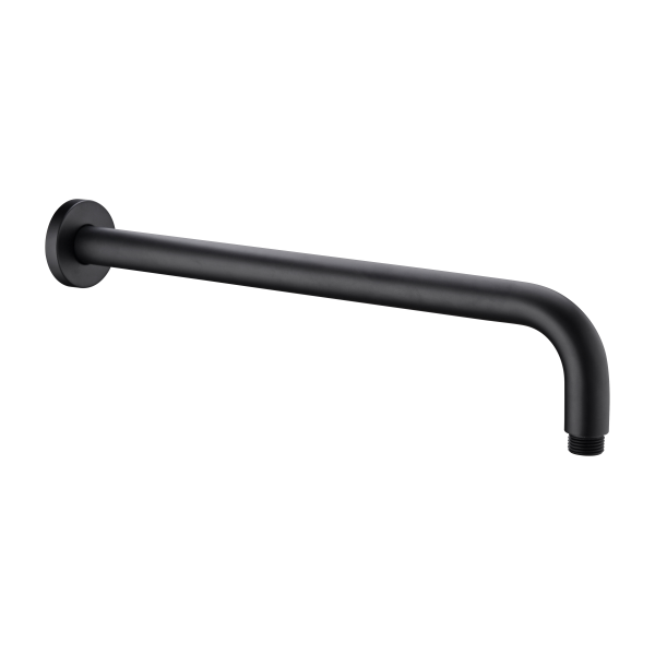 Nero Round Wall Shower Arm 350mm Matte Black | The Blue Space