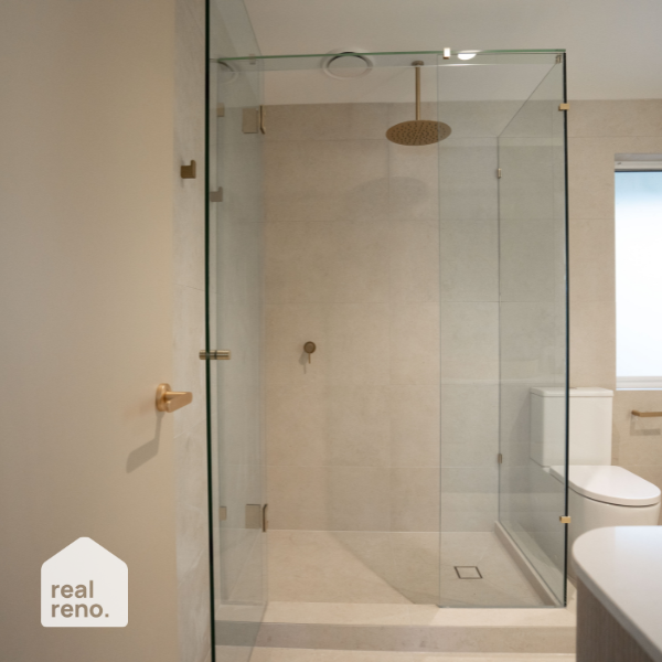 Manovella Fairhaven Passage Door Handle Brushed Brass online at The Blue Space Real Reno