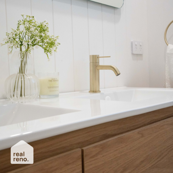 Nero Mecca Basin Mixer Brushed Gold | The Blue Space Real Reno