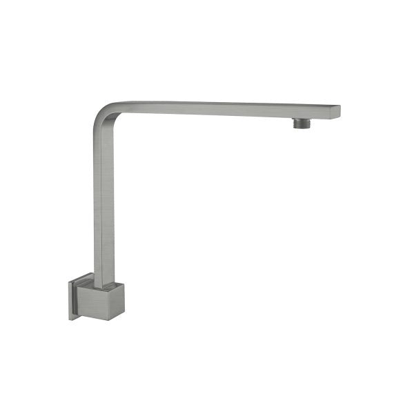 Nero Square Swivel Shower Arm 350mm - Gun Metal Grey - The Blue Space