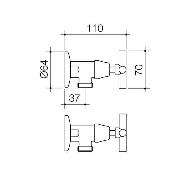 Caroma Coolibah Classic Cross Washing Machine Tap Set by Caroma - The Blue Space
