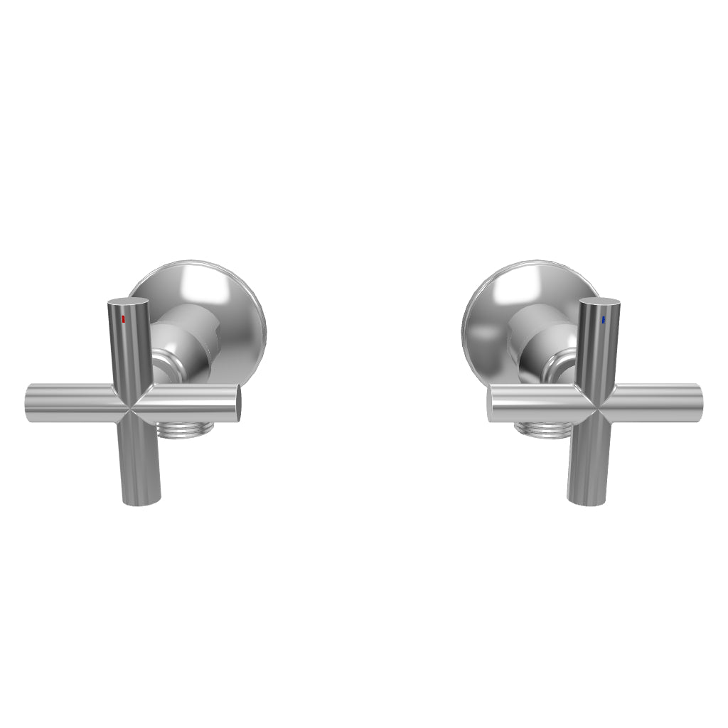 Caroma Coolibah Classic Cross Washing Machine Tap Set Chrome 3D Model - The Blue Space