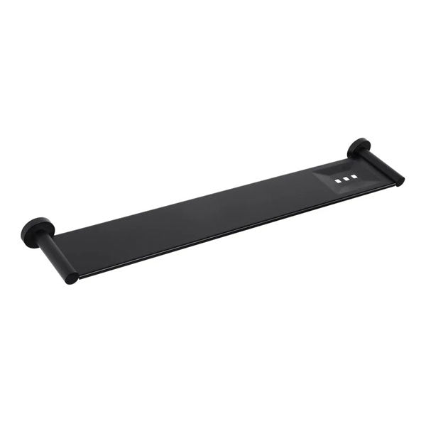 Meir Round Bathroom Shelf Matte Black - The Blue Space