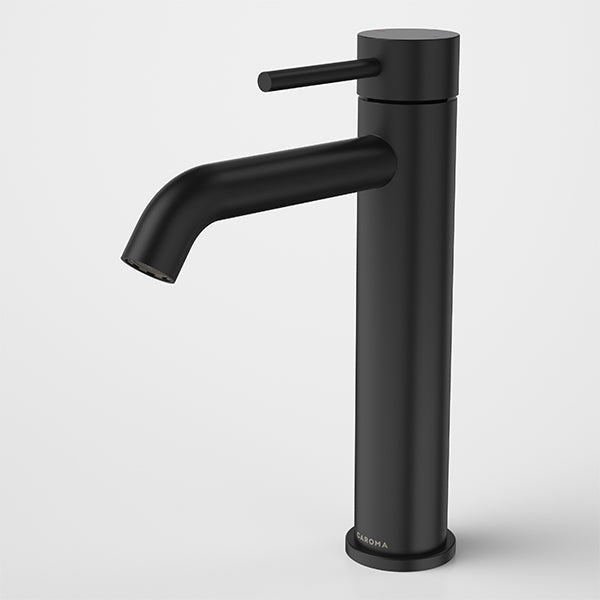 Caroma Liano II Mid Tower Basin Mixer Matte Black - The Blue Space