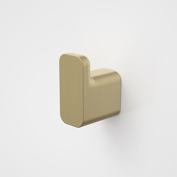 Caroma Luna Robe Hook Brushed Brass - The Blue Space