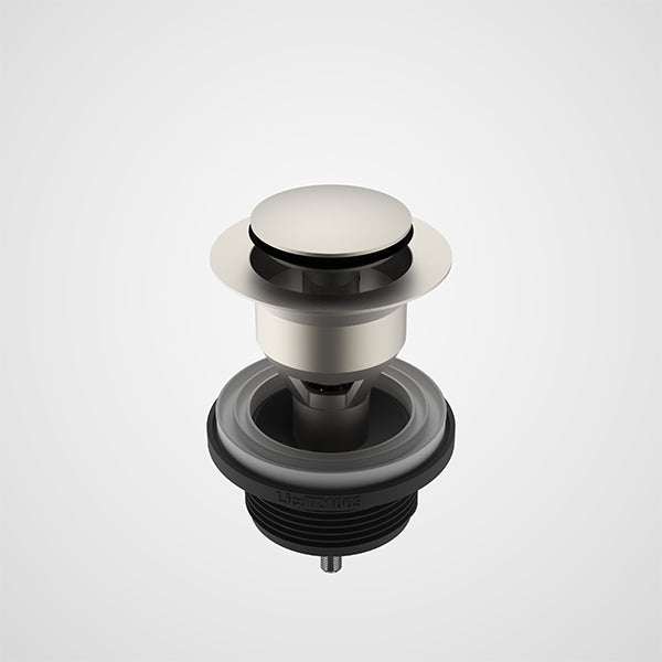 Caroma Basin Pop-up Plug and Waste Brushed Nickel - The Blue Space