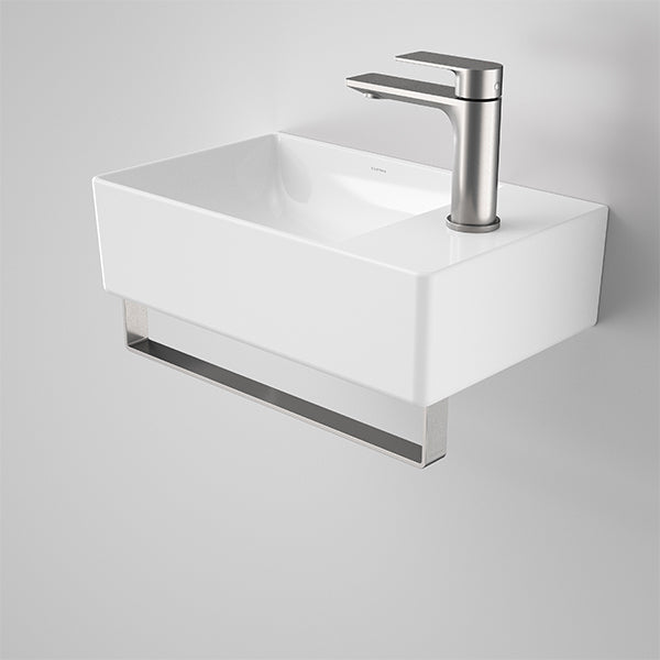 Caroma Urbane II Hand Wall Basin Integrated Rail Gunmetal - The Blue Space