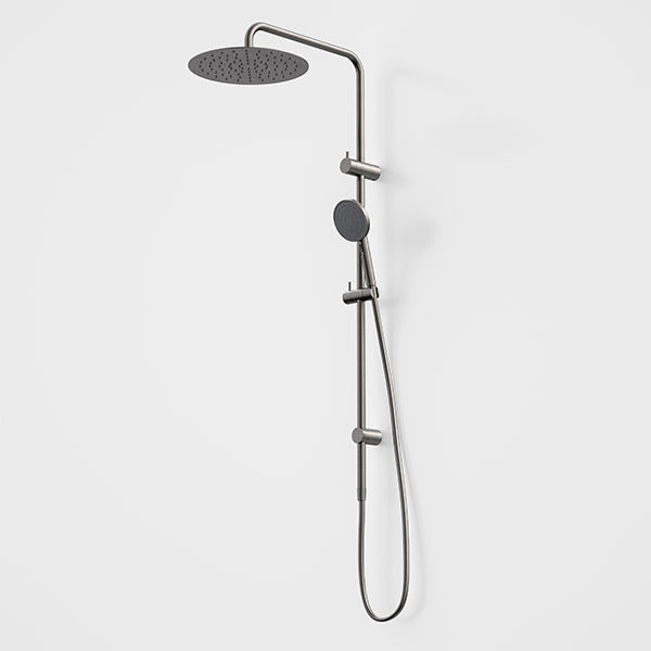 Caroma Urbane II Rail Shower 300mm Overhead Gunmetal - The Blue Space